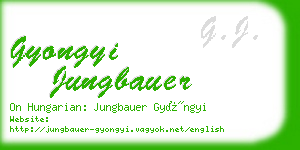gyongyi jungbauer business card